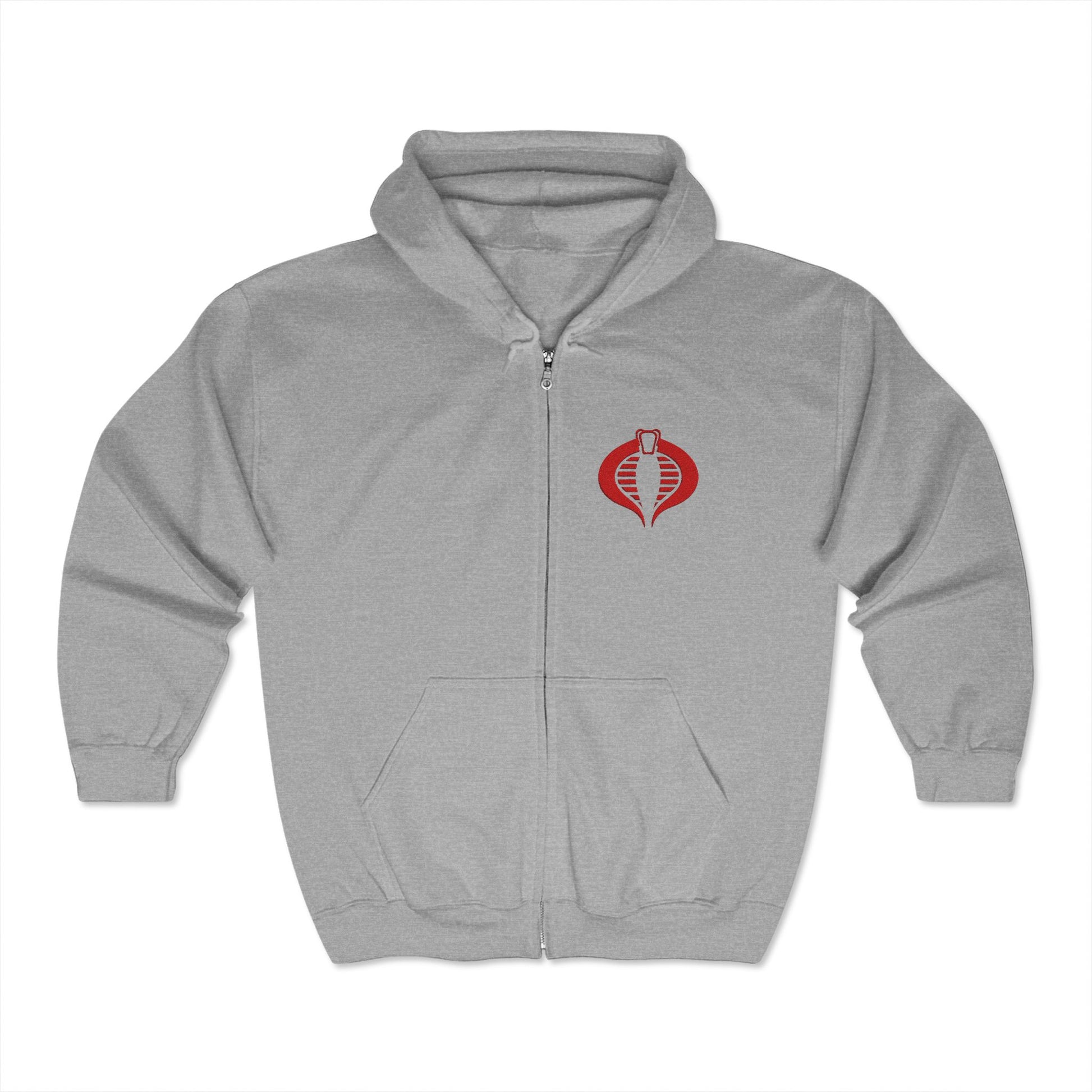 "Premium" Cobra Emblem Unisex Hoodie Full Zip - Street Style Gift for Fans