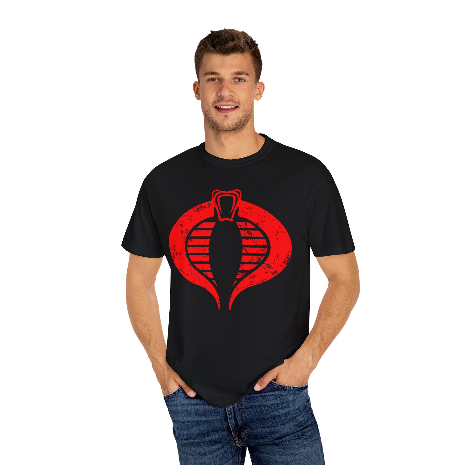 Cobra Command Shirt - Retro Unisex Garment-Dyed Tee, Vintage Style, Gamer Gift, Comic Con Apparel, Casual Wear, Unique T-Shirt