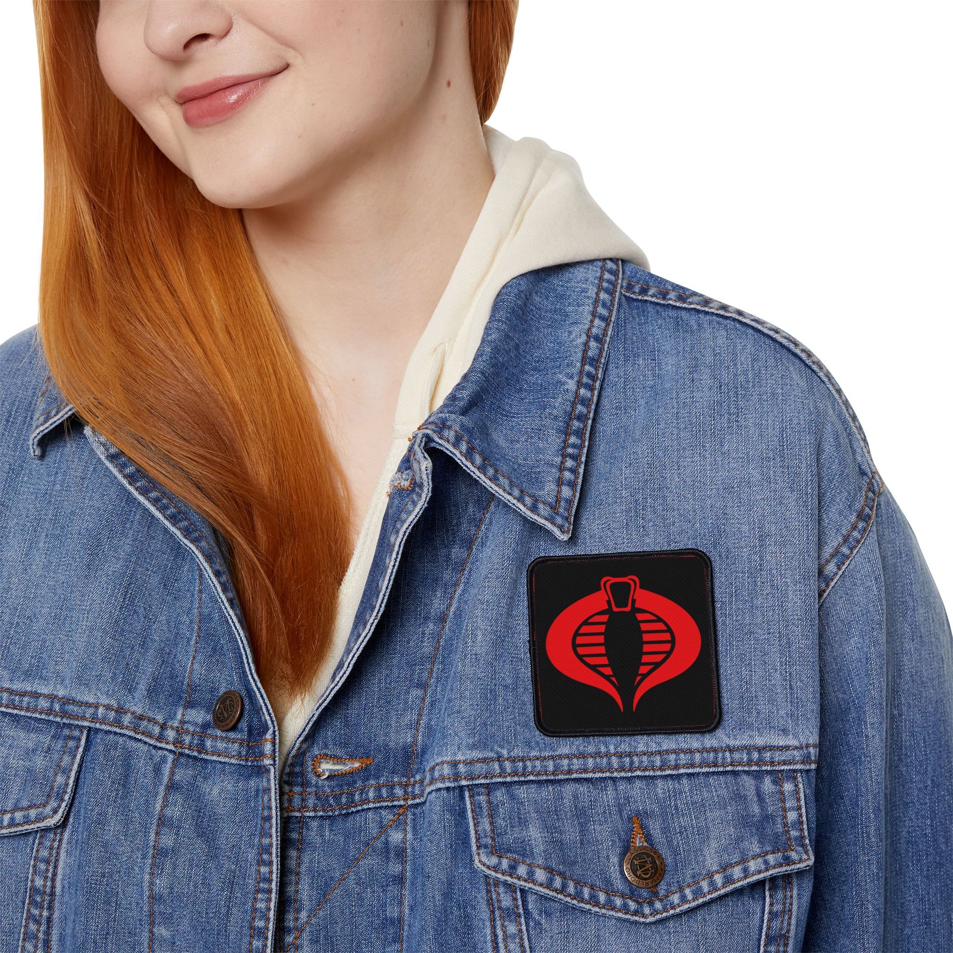 Vintage Cobra Iron-On Patch for Jackets, Customizable Embellishment, Retro Style, Unique Gift, DIY Fashion Decor