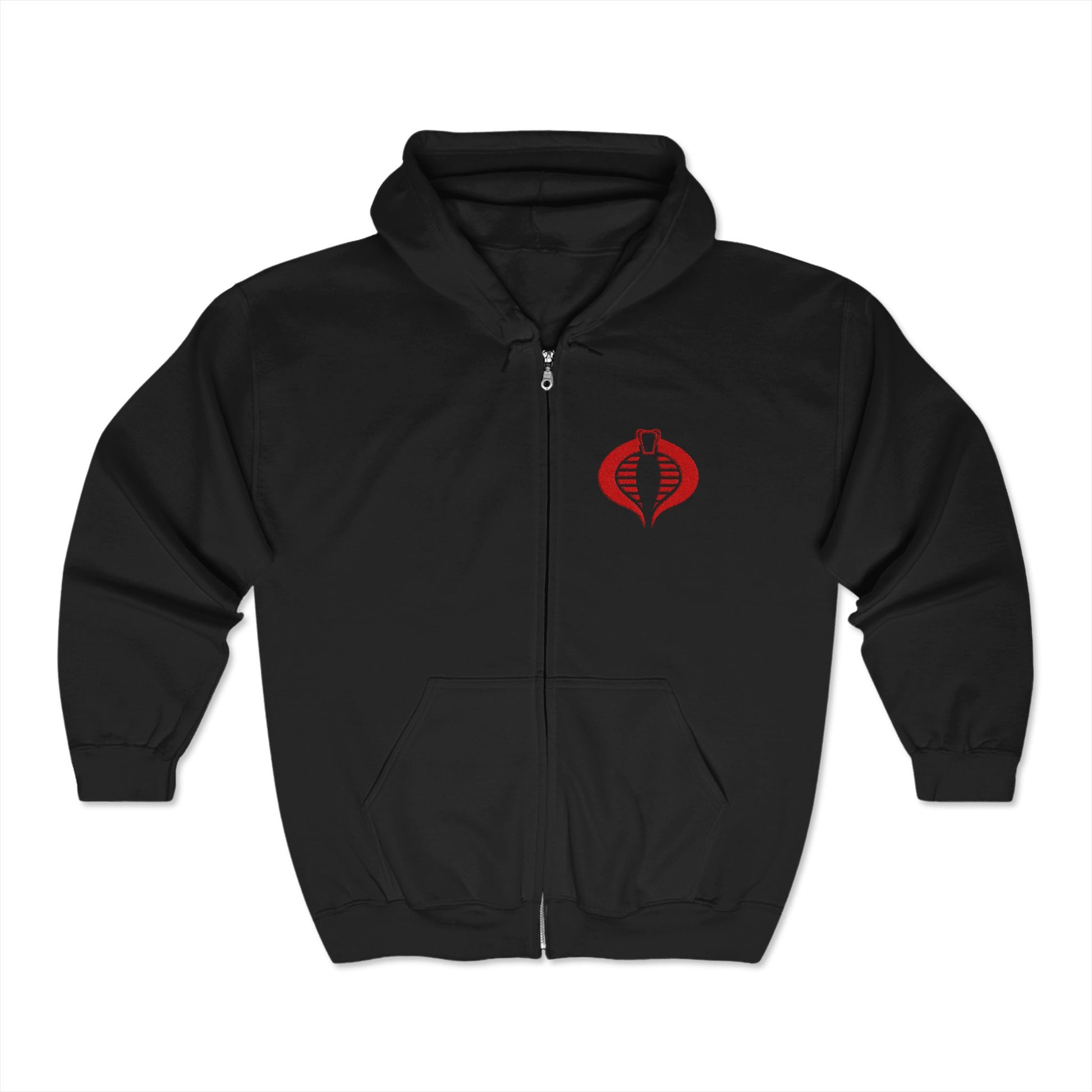 "Premium" Cobra Emblem Unisex Hoodie Full Zip - Street Style Gift for Fans