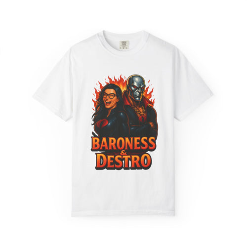 Baroness & Destro Graphic Tee - Unisex Classic T-shirt, Vintage Style, Gift for Fans, Comic, Casual Wear, Collectible Merchandise