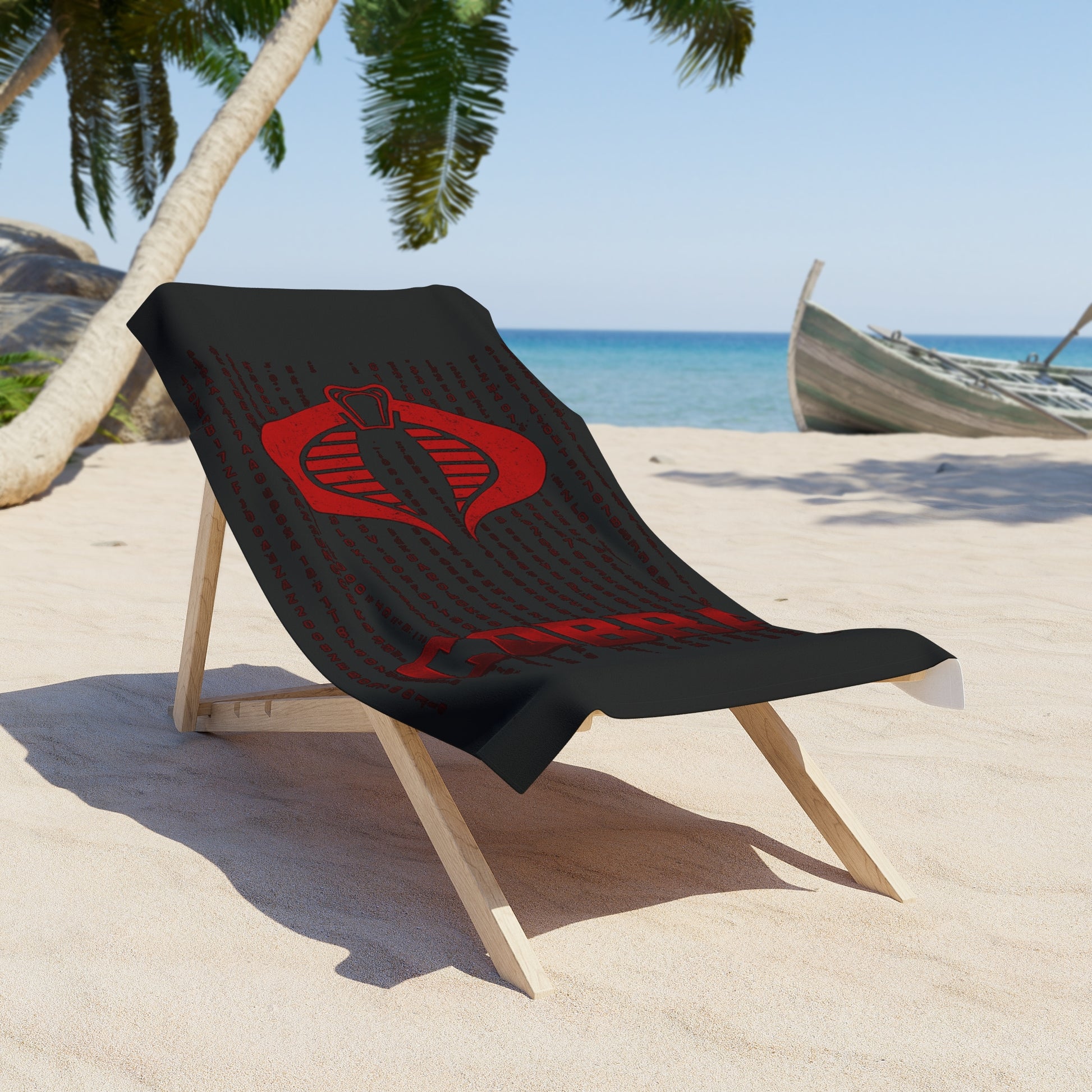 Cobra-Inspired Beach Towel, Fun Pool Accessory, Summer Gift, Vibrant Beach Gear, Unique Beachwear, Perfect for Vacations
