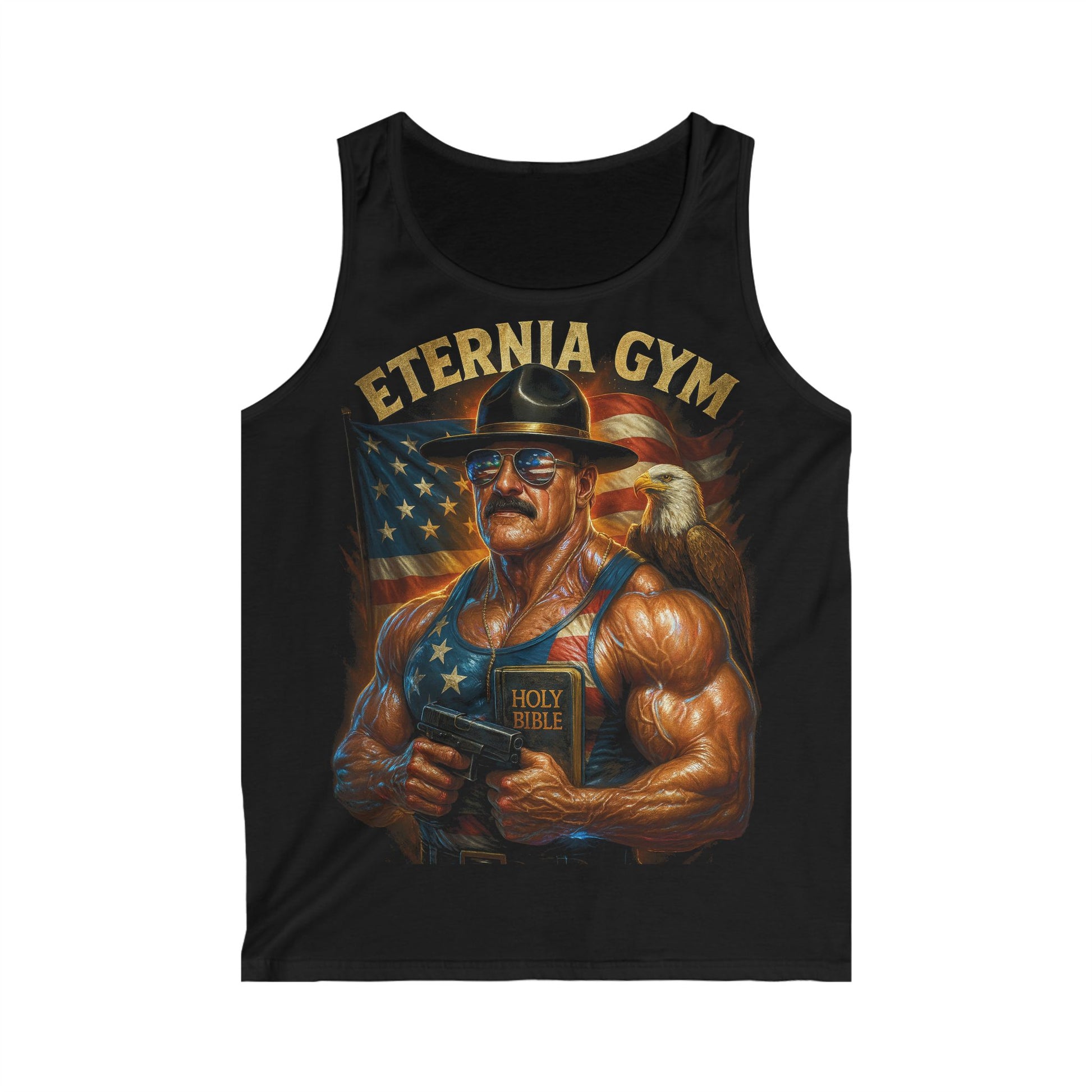 Eternia Gym Men's Softstyle Tank Top - Vintage Fitness Apparel, Workout Gear, Bodybuilding Shirt, Summer Activewear, Gift for Gym Lovers