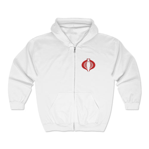 "Premium" Cobra Emblem Unisex Hoodie Full Zip - Street Style Gift for Fans