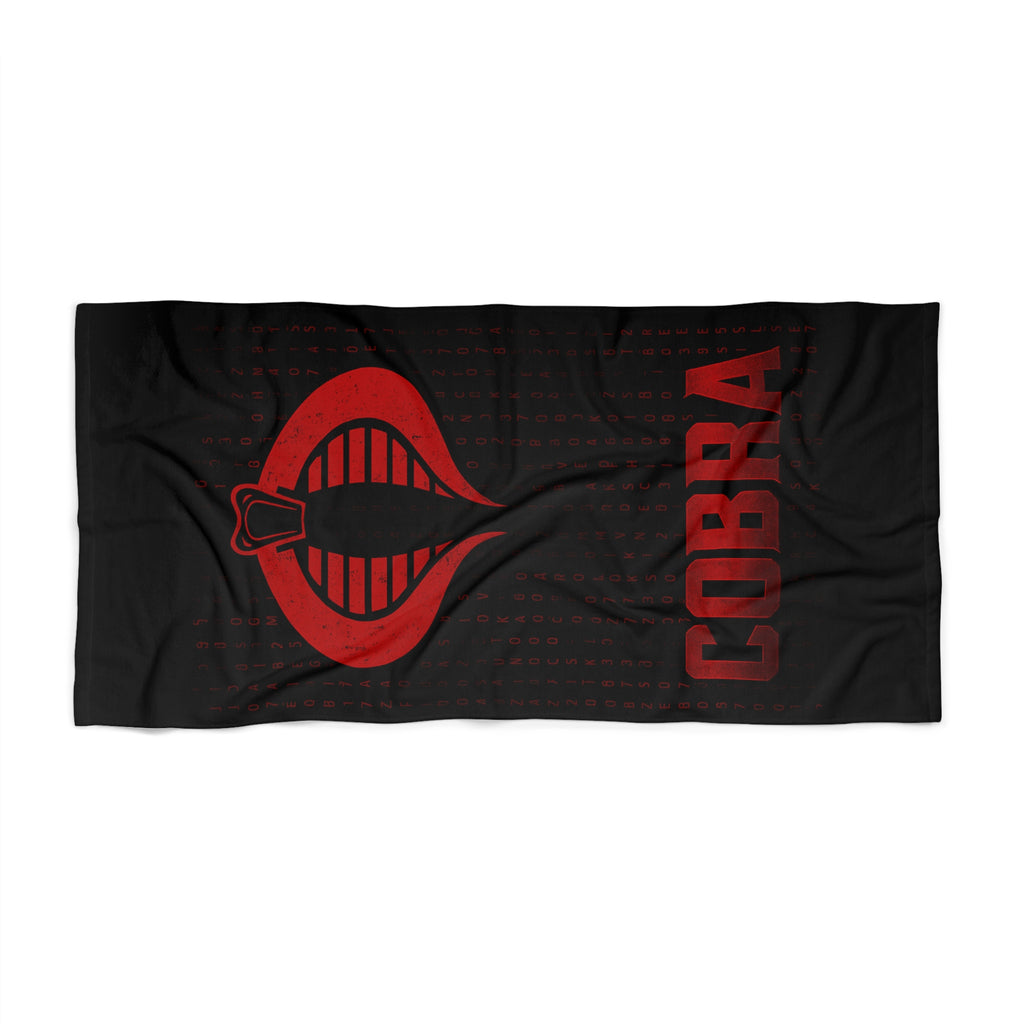 Cobra-Inspired Beach Towel, Fun Pool Accessory, Summer Gift, Vibrant Beach Gear, Unique Beachwear, Perfect for Vacations