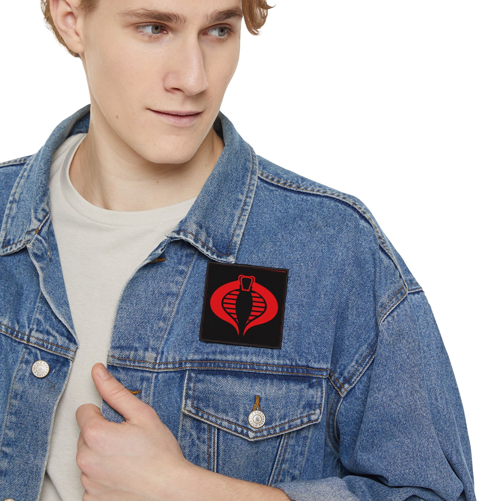 Vintage Cobra Iron-On Patch for Jackets, Customizable Embellishment, Retro Style, Unique Gift, DIY Fashion Decor