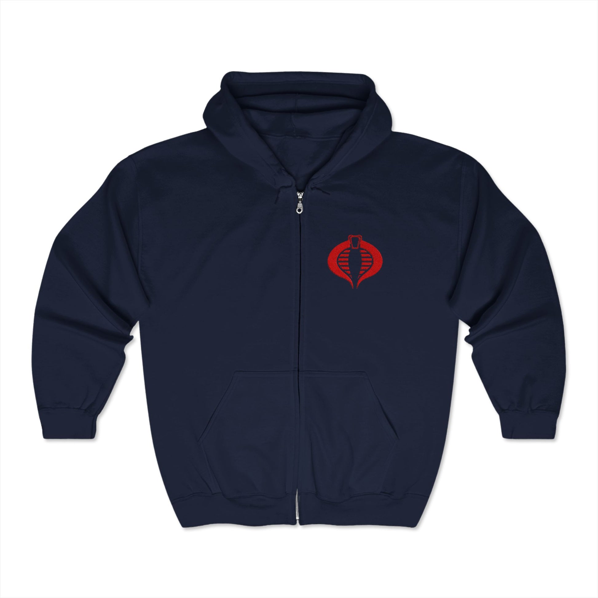 "Premium" Cobra Emblem Unisex Hoodie Full Zip - Street Style Gift for Fans