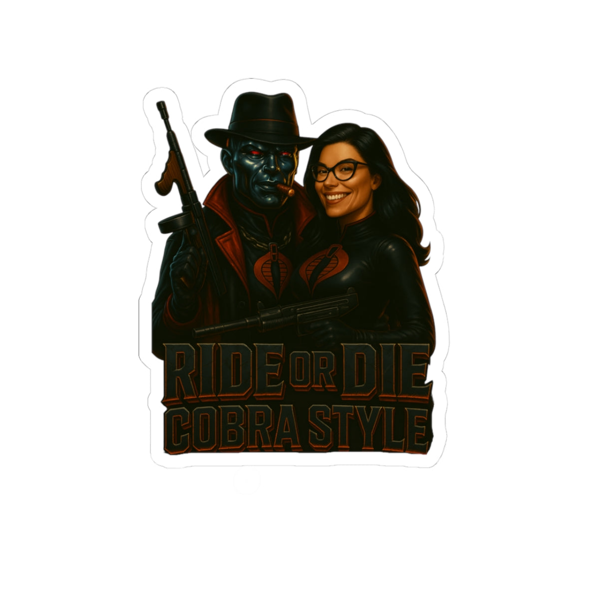 Ride or Die Cobra Style Stickers | Cool Stickers for Laptops, Water Bottles, Cars, Motorcycle Enthusiasts, Gift for Friends