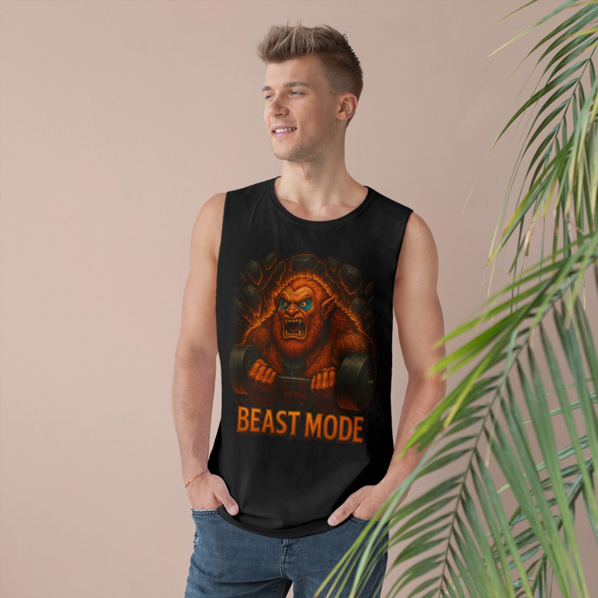 Beast Mode Unisex Tank Top, Gym Wear, Fitness Apparel, Workout Gear, Motivational Exercise Tees, Strength Training Shirt